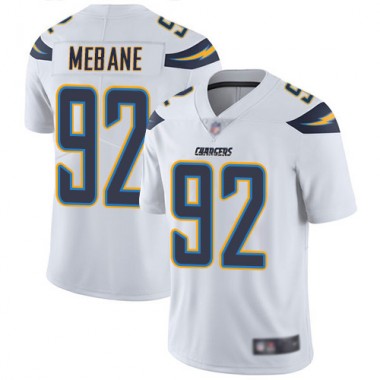 Los Angeles Chargers NFL Football Brandon Mebane White Jersey Men Limited 92 Road Vapor Untouchable